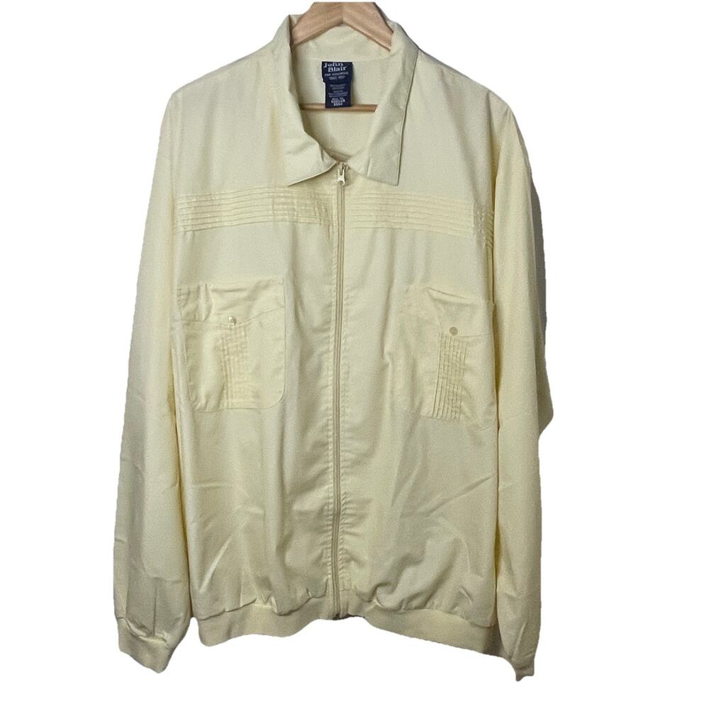 VTG Retro John Blair Lightweight Bowling Yellow Jacket Lowrider Streetwear 3XLT